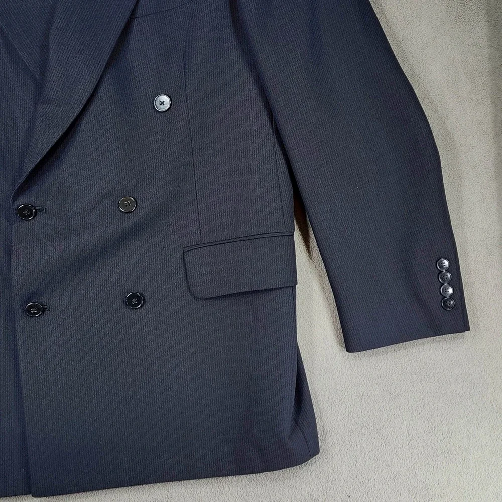 Alfani Mens sz 41R Double Breasted Blazer Jacket‎ Giovanni Tonella Italian Wool